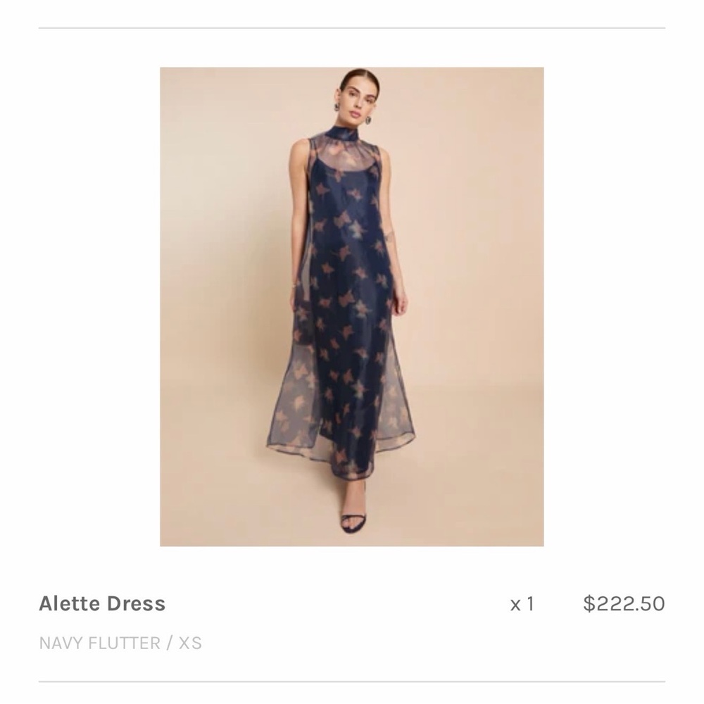 FEW MODA Alette Dress in Navy Flutter